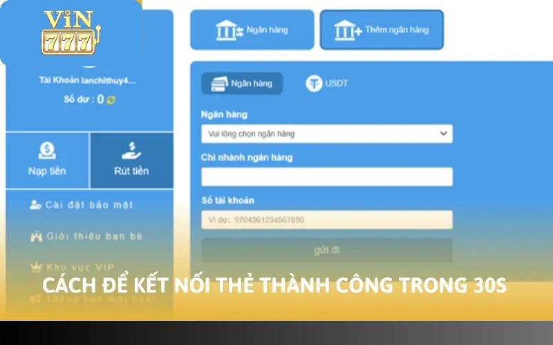 Cách để kết nối thẻ thành công trong 30s